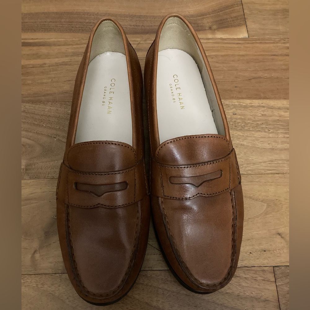 Cole Haan brown leather loafers